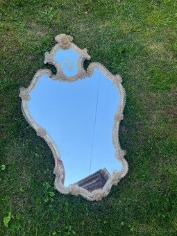 Starožitné veľké MURANO zrkadlo