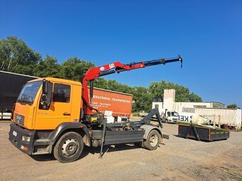 MAN LE 15,220 Hákový nosič kontajnerov s hydraulickou rukou