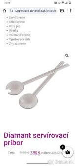 Tupperware servírovací príbor, nový