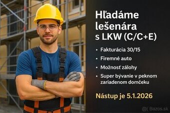 Hľadáme LESENÁRA s vodičským preukazom LKW (C/C+E) – Nemecko