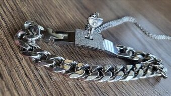 Náramok  s klúčikom a retiazkou pre páry