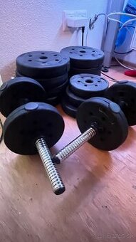30kg Činky a kotuče nastavitelne