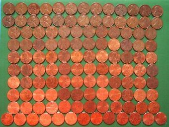 mince usa - 1 cent lincoln - 123 a 119 kusová sada