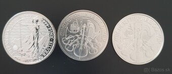 Predám 1oz strieborné investičné mince  od 2018-2