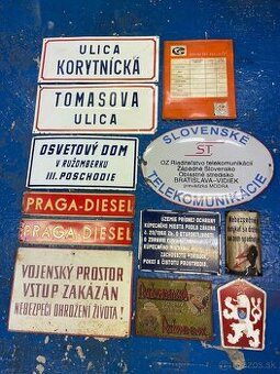 Smaltovane plechove cedule tabulky ČSR ČSSR