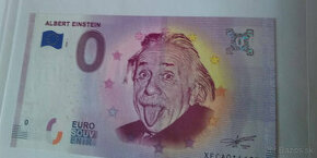 Predám 0 eurovú bankovku Albert Einstein.