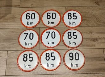 Retro tabuľky Max .povolená rýchlosť