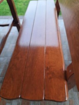 Záhradný drevený lavicový set - 1