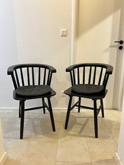 Čierne drevené stoličky 4ks