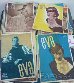 Staré vzácne časopisy EVA - 77 ks