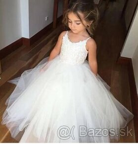 Biele princeznovské šaty veľkosť 2-3 roky