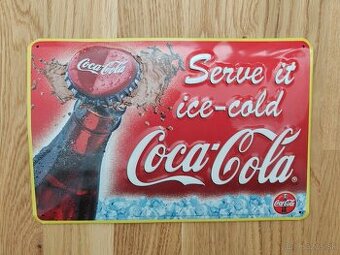 Plechová reklamná tabuľa Coca Cola