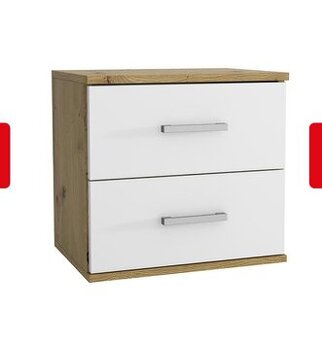 Nočný stolík Goda II 2S artisan/biely