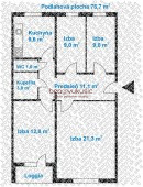 NA PREDAJ_4 IZBOVÝ DRUŽSTEVNÝ BYT_ŤAHANOVCE_PEKINSKÁ ul._77 