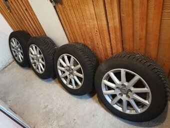 Hliníkové disky 16" 5x112 Audi A4 B8 zimné pneu 205/60 r16