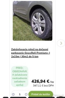 Dočasné parkovanie rohož