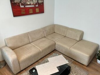 Moderná sedacia súprava s kreslom (béžová)
