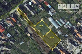 Stavebný dvoj pozemok 1 738 m² v Dolných Salibách