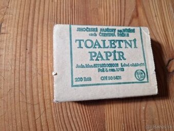 Starožitný toaletný papier