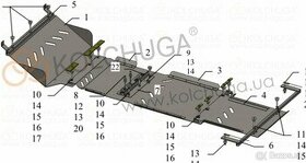 Dodge Ram oceľový kryt motora a prevodovky - 1