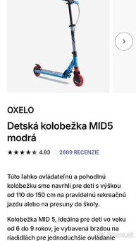 kolobežka OXELO MID5 - DECATLON.............................