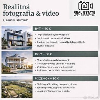 Marketing nehnuteľností | Foto, video & dronové zábery