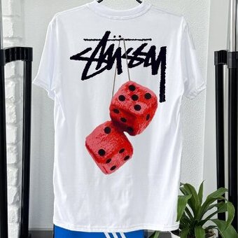 Tričko Stussy Fuzzy Dice Biela