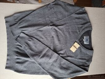 Pánsky sveter sivý,  nový, veľ.S