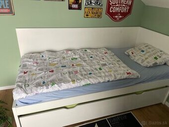 ikea postel s vysuvnym lôzkom