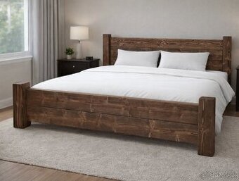 Manželská posteľ-masív