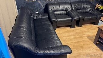 Predam koženú sedačku a 2 kresla