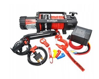 elektrický navijak 5,5 HUNTER syntetické lano 12V