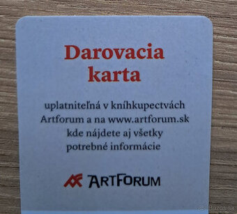 Poukážka do kníhkupectva Artforum