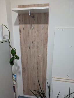 Vešiakový panel, dub artisan/biela RIOMA typ