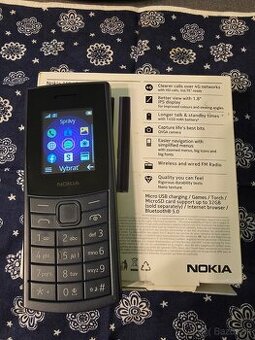 Nokia 110 4g 2023 model dual sim modrý v peknom stave plne f