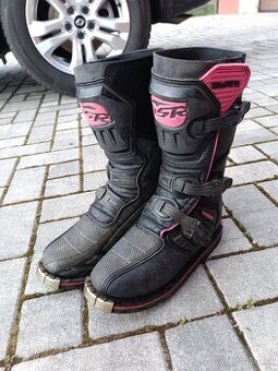 Dámske motocrossove čižmy MSR ružové 38
