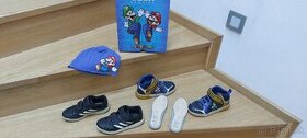 Botasky Adidas, Geox + ciapka Super Mario spolu 12e, vel 30