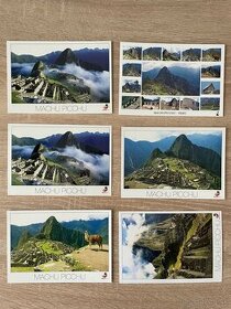 pohľadnica Machu Picchu s pečiatkou