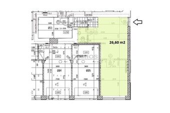 Kancel. celok (26,60m2, bezb., vykur., príz., parking, KE-S)