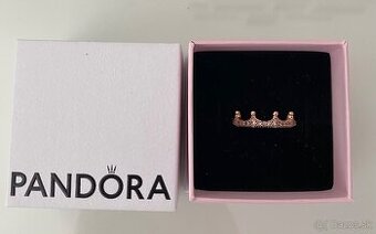 Pandora prsteň korunka - ružové zlato