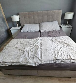 Posteľ čalúnená boxspring 180x200