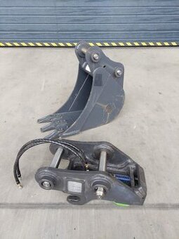 Hydraulický rýchloupinák na minibager + lyžica 30 cm 3T