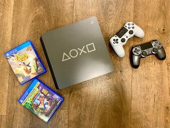 Playstation 4 SLIM konzola 1TB CUH-2216B + 2 ovládače