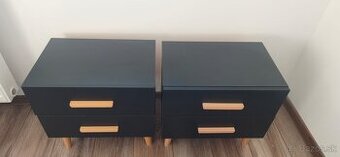 Nočný stolík KAJA 2D čierny