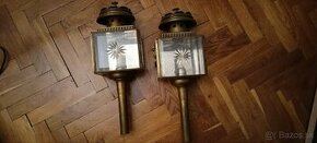 Starožitné zrenovované kočárové lampy - 1