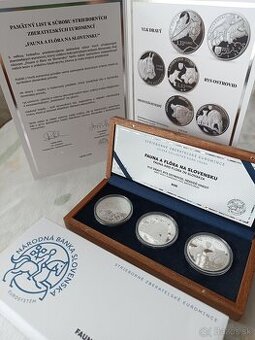 Najnovšie strieborne zberateľské euro mince 3,33€ + PL.