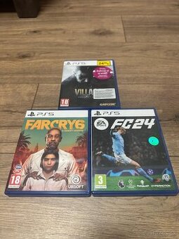 Predám hry na ps5 Farcry 6, Fifa 2024, Resident Evil Village