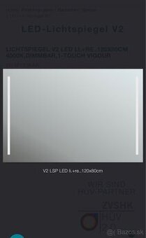 LED zrkadlo Vigour 120x80
