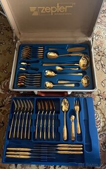 ZEPTER zlatý príbor v kufríku pre 6 ôsob