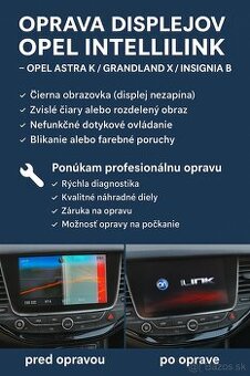 Opel Astra - oprava rádia - oprava displeja ASTRA a pod.